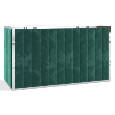Image two of Milo Bar, Gold Frame, Velvet Emerald